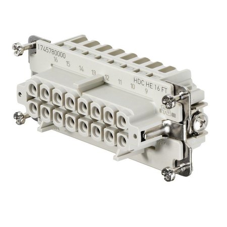 Weidmuller Rack And Panel Connector  16 Contact(S)  Female 1745780000